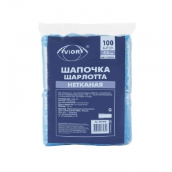Шапочка Шарлотта / нетканая / голубая / 100шт. в уп. / в кор. 20 уп.